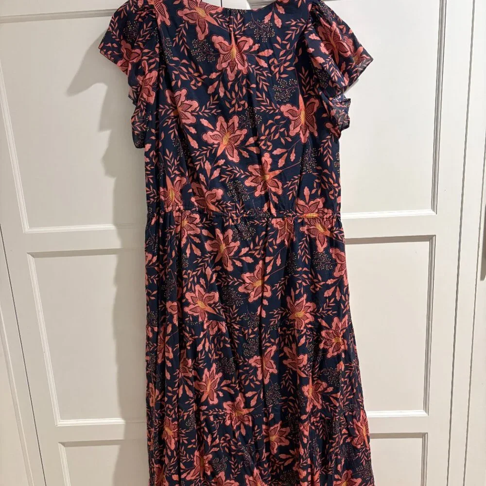 Women's - Trovata - Floral Ruffle Midi Dress - Birds of Paradis Kristi - Picture 14 of 14